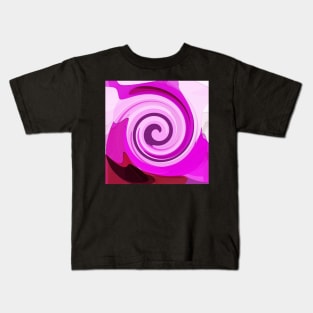 Purple and pink spirals Kids T-Shirt